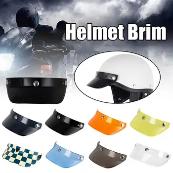 Универсальный козырек с 3 кнопками, откидывающийся от ветра, подходит для мотоциклетного шлема с открытым лицом, защита от ультрафиолета, Ветрозащитная замена лобового стекла R0h7