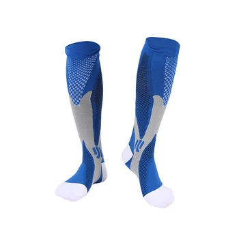 1-7 шт. Мужские и женские компрессионные носки для бега, для футбола, снимающие усталость, облегчающие боль, 20-30 Мм рт. ст. Черные компрессионные носки, подходящие для