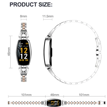2022 H8 смарт-часы женские водонепроницаемые пульсометр кровяное давление дистанционная камера браслет женские умные часы для Android Ios