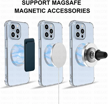 2шт для Беспроводной Зарядки Magsafe Наклейка для iPhone 13 Pro Max 12 Mini 11 Телефон Металлическое Магнитное Зарядное Устройство Macsafe Кольцо Чехол