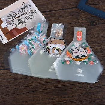 50 шт. Прекрасный мультяшный одноразовый Японский треугольный пакет для упаковки рисовых шариков Сумка для Суши Форма для приготовления суши Аксессуары для Бенто