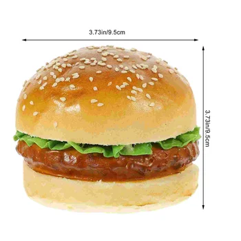 Декор торта Имитация модели Гамбургера Еда Хлеб Макет сцены Реквизит Кухня Дом Реалистичный Ребенок