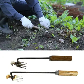 Инструмент для выкорчевывания сорняков Портативные садовые мотыги двойного назначения для обработки почвы Вспашки рыхления прополки посадки