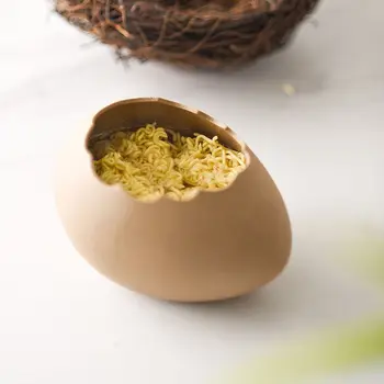Керамическая чаша в форме яичной скорлупы, креативная птичье гнездо, миска для десерта, холодный напиток, миска для лапши быстрого приготовления в ресторане барбекю