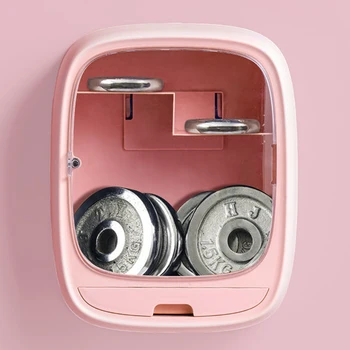 Косметический ящик для хранения в европейском стиле, Органайзер для макияжа, Стеллаж для хранения в ванной, Бесшовный настенный стеллаж для туалетного столика большой емкости