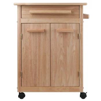 Кухонная тележка для хранения Winsome Wood Hackett, натуральная отделка, тележка для хранения на колесиках, кухонная тележка, кухонная мебель