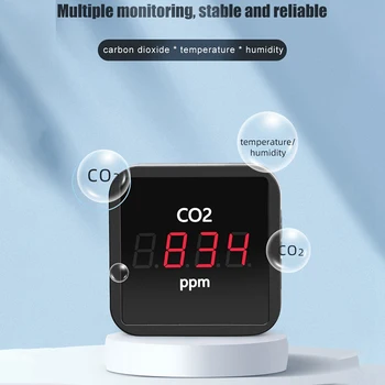 Многофункциональный детектор углекислого газа, Wifi Портативный детектор качества воздуха, Датчик температуры и влажности газов TVOC CO2