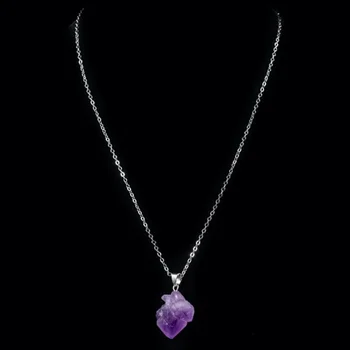 Ожерелье из Необработанного Кристалла Фиолетового КВАРЦА - Ювелирные Изделия Из Натуральных Камней, Целебные Кристаллы и Камни, Эффектное Ожерелье