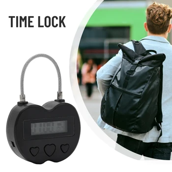 Прочный навесной замок Smart Time Lock ABS Горячая распродажа Многофункциональный Новый Перезаряжаемый Полезный с ЖКдисплеем 30 грамм