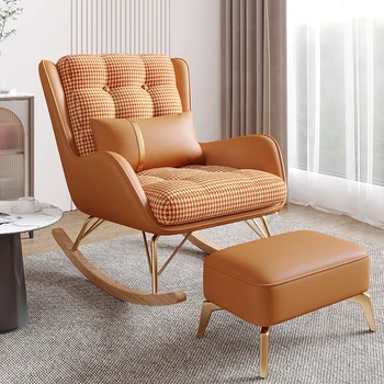 Скандинавское офисное кресло с акцентом на полу в спальне Ленивое мобильное кресло-качалка для дома на открытом воздухе Cadeiras De Sala De Estar Скандинавская мебель