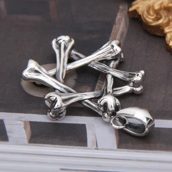 Стиль Хип-хопа из стерлингового серебра 925 пробы, мужская подвеска в виде шестиконечной звезды, модное ретро-тайское серебряное панк-ожерелье, подвеска