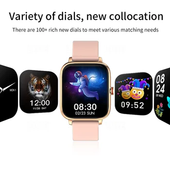 Умные часы для женщин, умные часы с пользовательским циферблатом, Android Ios, водонепроницаемые музыкальные часы с Bluetooth, часы-браслет с полным касанием, Новинка