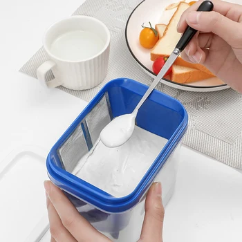 Японское ситечко для йогурта с крышкой Коробка быстрого приготовления с мелкой сеткой для приготовления Густого сливочного йогурта для Фильтрования Меда / Кофе / Молока / Сока