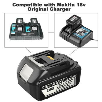 18V 3.0Ah 4.0Ah 5.0Ah Сменный литий-ионный аккумулятор BL1860B, Совместимый с Электроинструментами Makita BL1830 BL1840 BL1850 BL1860 LXT