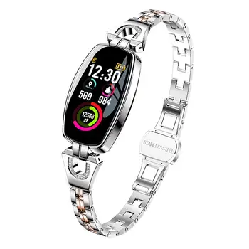 2022 H8 смарт-часы женские водонепроницаемые пульсометр кровяное давление дистанционная камера браслет женские умные часы для Android Ios