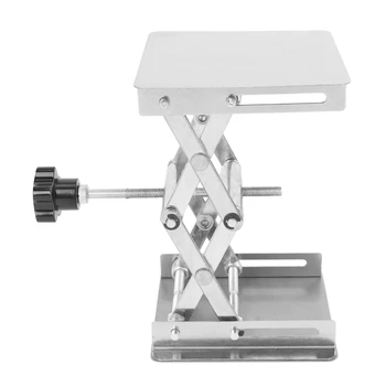2X Домкрат для научной лаборатории-100 X 100 мм Лабораторный стенд из нержавеющей стали, стойка для стола, Ножничный Лабораторный подъемник для научного эксперимента