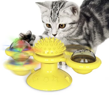 Ветряная Мельница для кошек, Интерактивная игрушка, Обучающая головоломка, Вертушка для кошек, Чистка зубов, Товары для домашних животных, Животные, Аксессуары для котенка