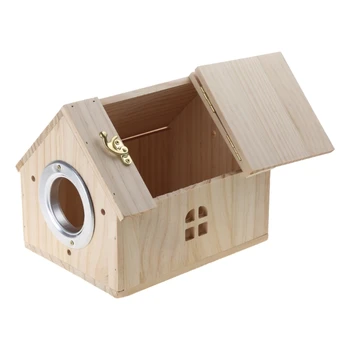 Деревянные птичьи домики с насестом для гнездования попугаев, Коробка для спаривания, Клетка, Аксессуары
