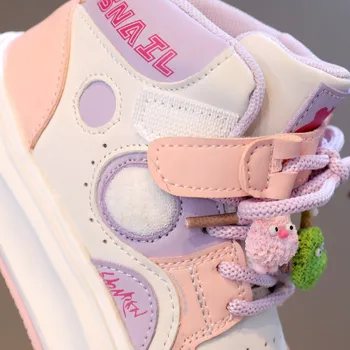 Детские розовые кроссовки для девочек, теннисная детская обувь для малышей от 4 до 9 лет, спортивные и беговые туфли на плоской подошве, Бесплатная доставка, Возврат