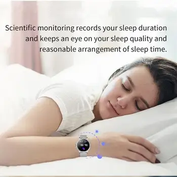 Женские умные часы, голосовой ассистент по вызову Bluetooth, здоровье, сон, мониторинг сердечного ритма, водонепроницаемые спортивные умные часы для женщин