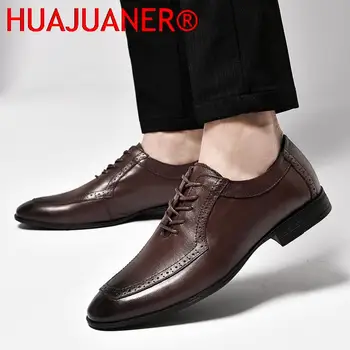 Итальянская мода, элегантные мужские оксфорды, высококачественная мужская обувь из натуральной кожи, повседневные вечерние модельные туфли, роскошные лоферы