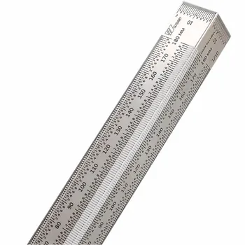 Калибр перечеркнутая линейка Отверстие Деревообрабатывающая линейка Т-образный деревообрабатывающий инструмент Для разметки Инструмент для черчения Scribe 180-400 мм Измерение