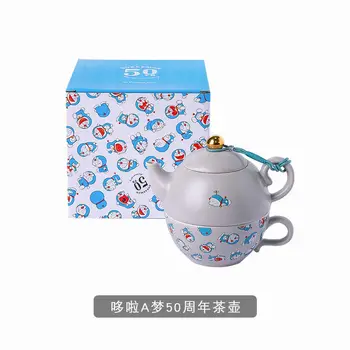 Керамический чайник Doraemon Заварочный чайник с фильтром Чайный набор Кунг-фу Single Set One Pot Cup Simple