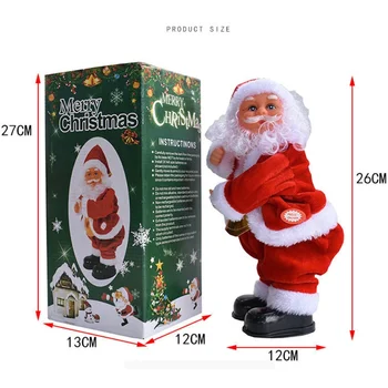 Креативный рождественский Электрический Санта-Клаус, поющий, танцующий Музыкальный инструмент, Новогодний подарок для детей, игрушка Navidad, Рождественский декор