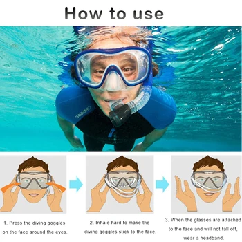 Маски для дайвинга Мужчины Женщины Профессиональная маска для подводного плавания с маской Силиконовая оправа Очки для подводного плавания Водонепроницаемые Очки для плавания