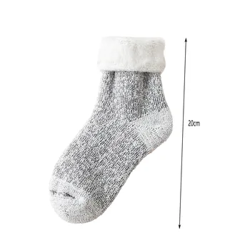 Новые теплые носки-тапочки, женские Короткие носки для девочек, Зимние Плюшевые носки для кровати, Флисовые носки, Пушистые Мягкие Теплые носки для отдыха