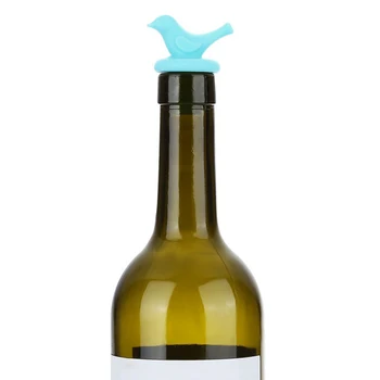 Новый 1шт Креативный дизайн Птицы Силиконовая Винная пробка Пробка для бутылок Крышка Пробка для бутылок Барная Посуда Кухонные Принадлежности для бара