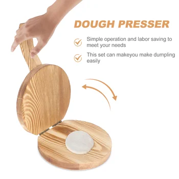 Пластина для прижима кожи для пельменей Инструменты для паровой обертки теста для булочек с начинкой на пару Деревянная Прижимная машина