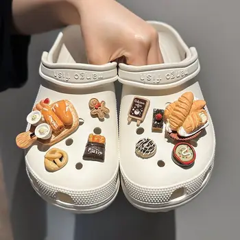 Прекрасный Пищевой Стиль Крокодиловые Подвески-Подвески для Мороженого Crocs DIY Украшение Обуви Аксессуары для Обуви для Детских Вечеринок Подарки Мода