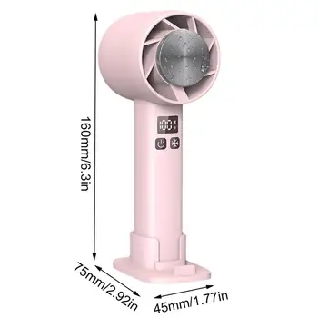 Ручной охлаждающий вентилятор USB Перезаряжаемый Бесшумный вентилятор для холодного сжатия Портативный охлаждающий 1800 мАч С цифровым дисплеем Выдувает холодный воздух 3