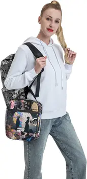Сумка для ланча, женская изолированная сумка для ланча, Герметичный рюкзак для пикника, Переносная сумка для ланча в среду Для работы, офисного пикника