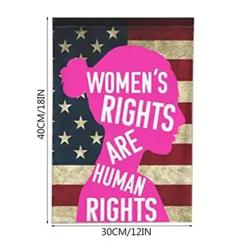 Флаг Сада прав женщин, уличный флаг феминизма, 18 * 12 дюймов, защищающий от непогоды Универсальный внешний флаг, предотвращающий выцветание